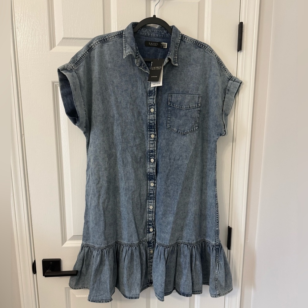 Lauren Ralph Lauren® Denim Short-Sleeve Shirtdress - Picture 6 of 10